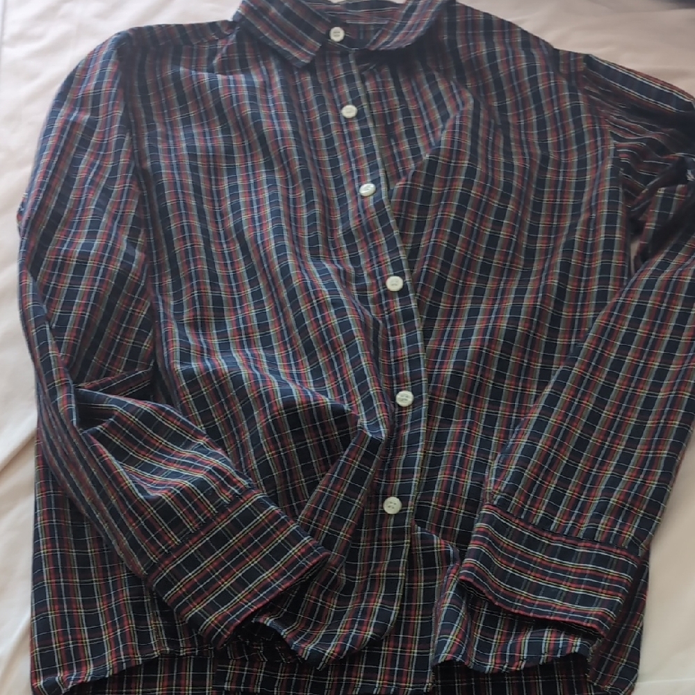 Nautica Kids Red and Blue Plaid Button-Down Shirt